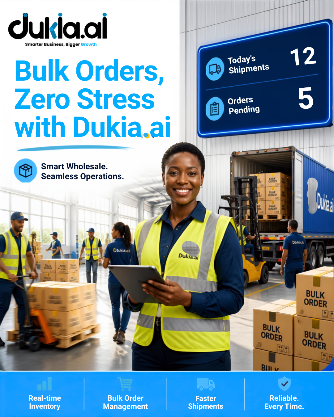 Bulk Orders, Zero Stress: Wholesale Management with Dukia.ai
